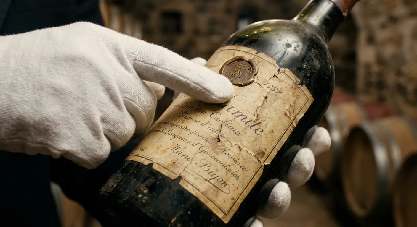 Expertise et conservation d'une bouteille de vin de collection