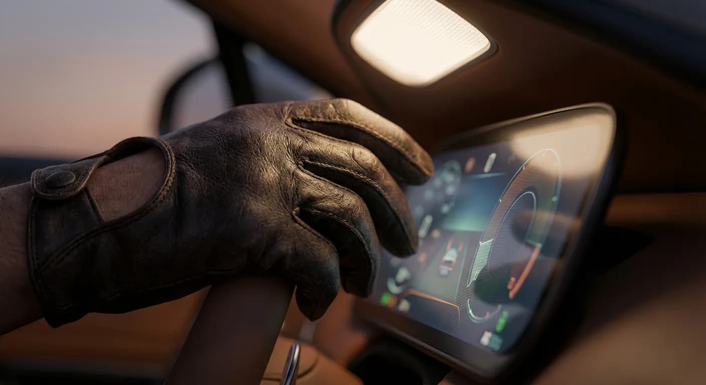 Détail de l'habitacle d'un taxi haut de gamme illustrant la gestion professionnelle