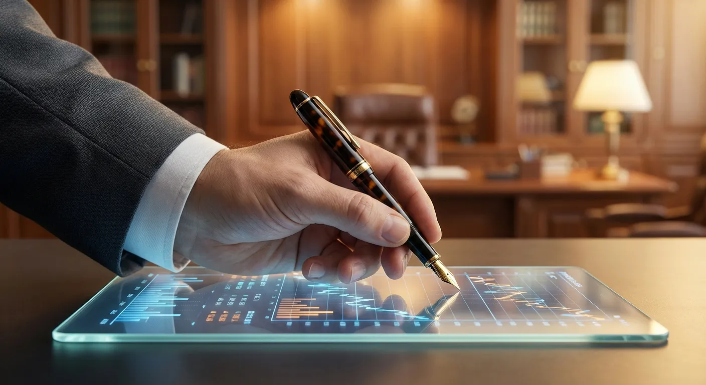 Détail d'un expert analysant les calculs de rendement et la fiscalité.