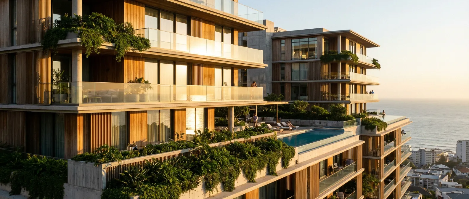 Immeuble résidentiel moderne et luxueux illustrant l'investissement immobilier fractionné