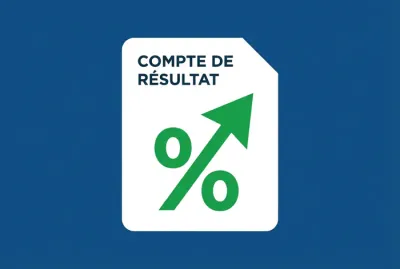 Icône de document comptable avec indicateurs de croissance