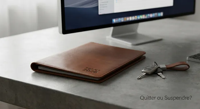 Dossier Projet 2026 et clés sur un bureau