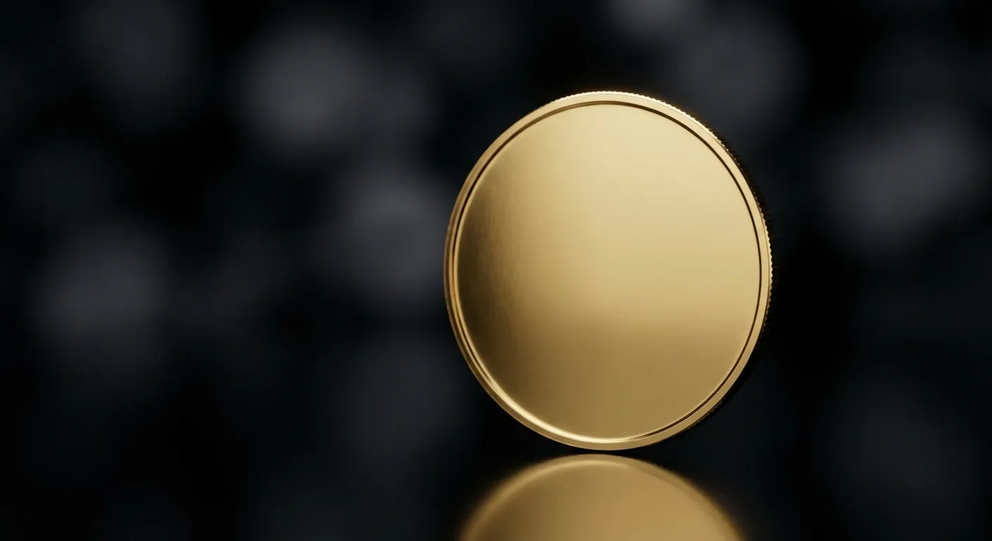 Gros plan d'une pièce d'or sur fond noir pour la miniature Fortuneo