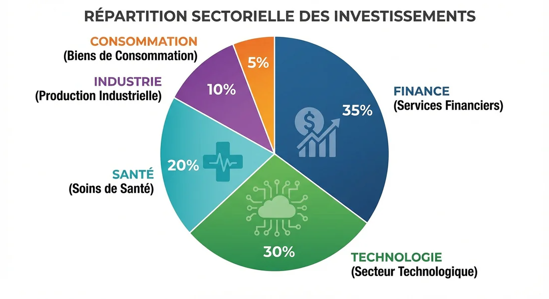 Composition sectorielle de l'indice de référence européen Graphique de la répartition sectorielle de l'indice Euro Stoxx 600.