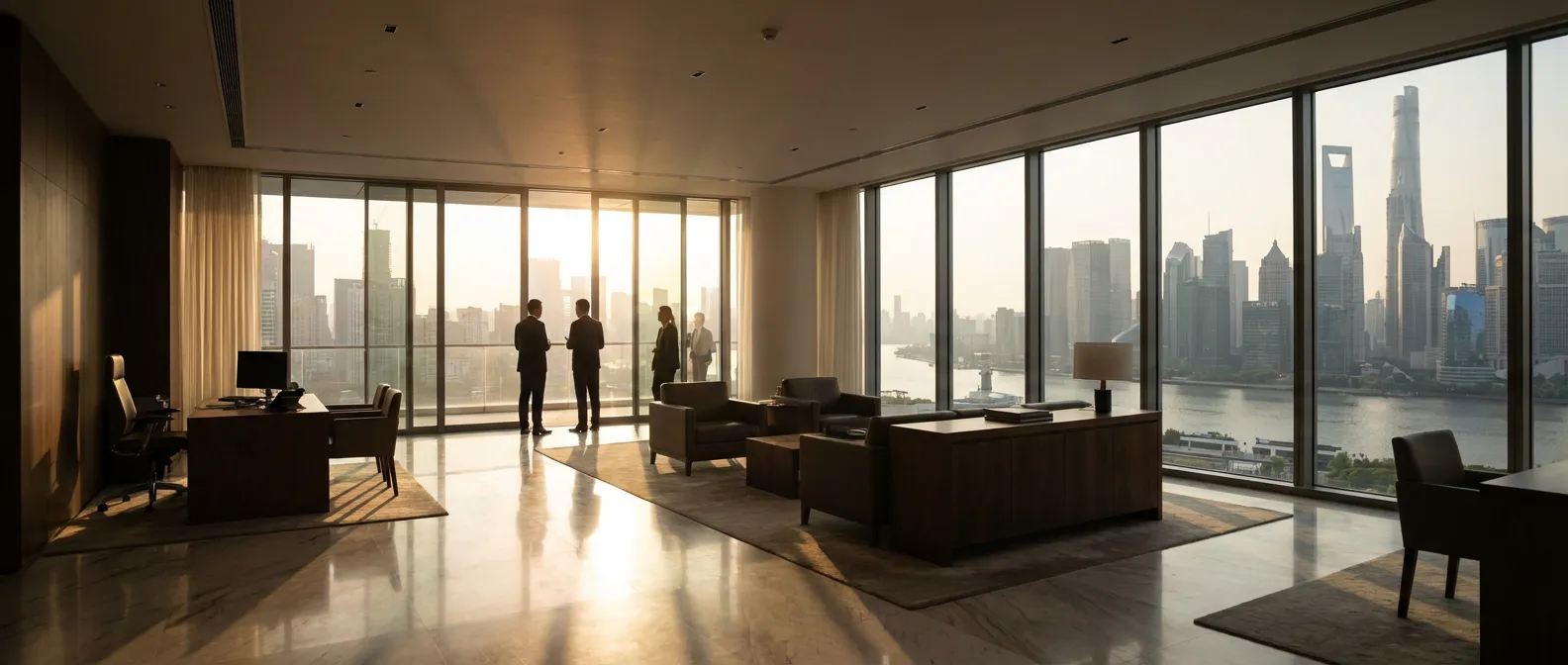 Gestion de patrimoine et investissement PEA Bureau de banque privée luxueux symbolisant la gestion d'un compte PEA