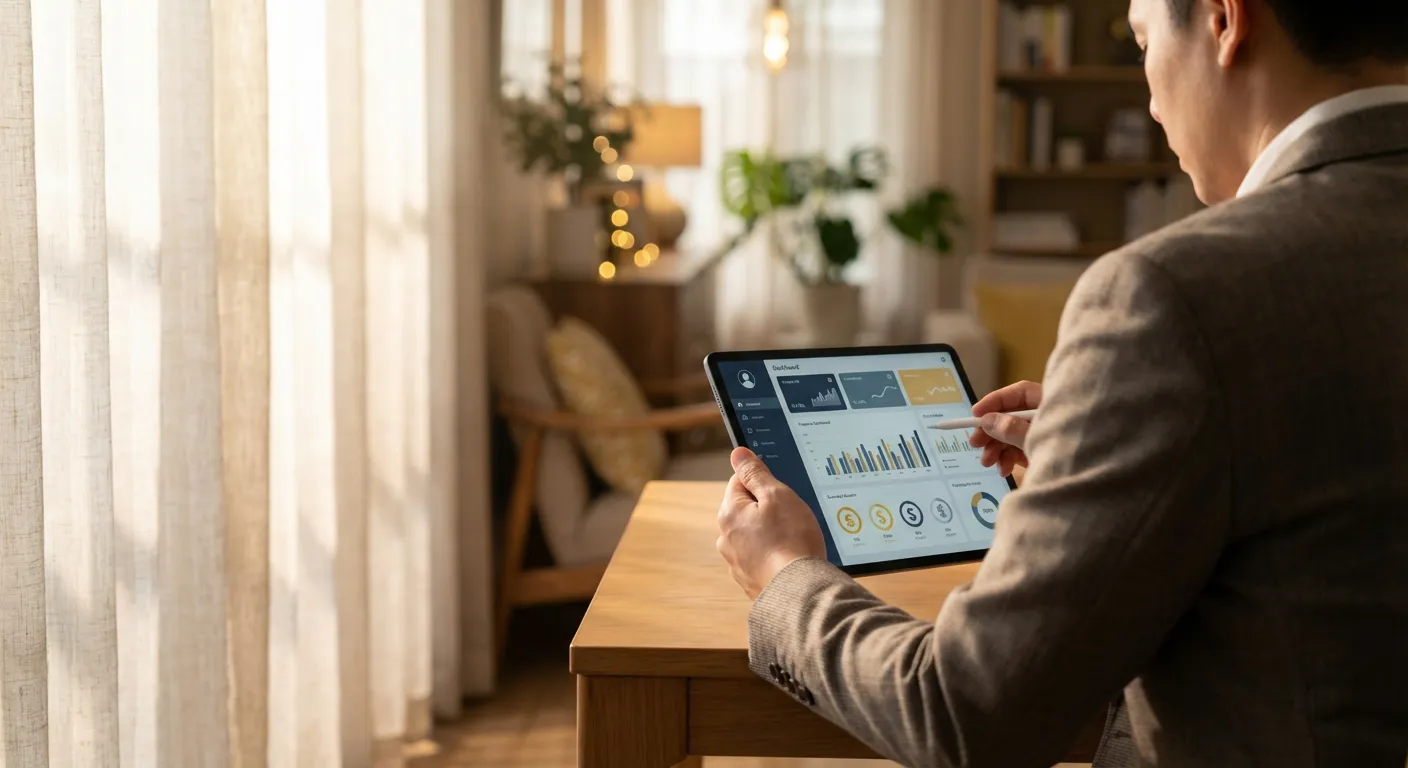 Personne effectuant un virement bancaire vers son PEA sur une tablette