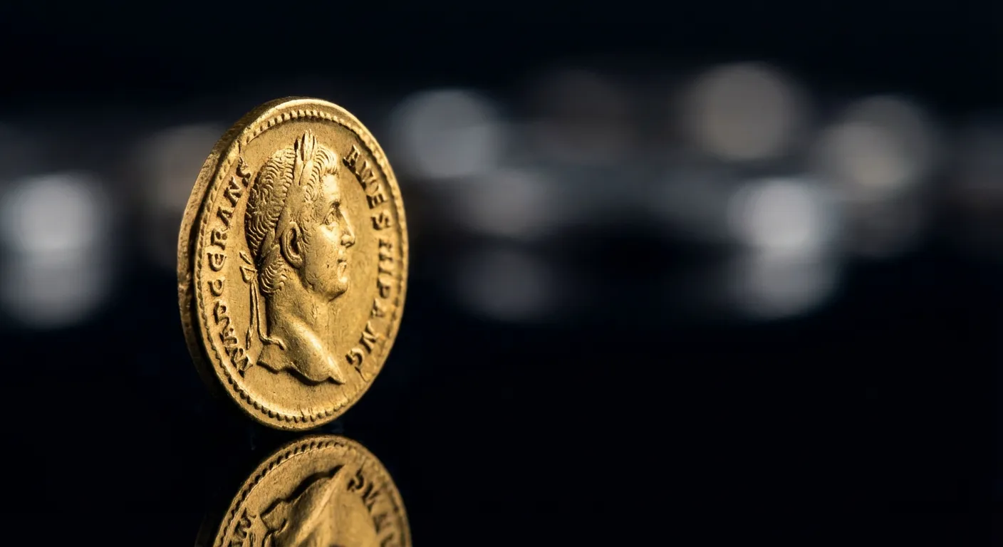 Icône minimaliste d'une pièce d'or symbolisant la performance du PEA